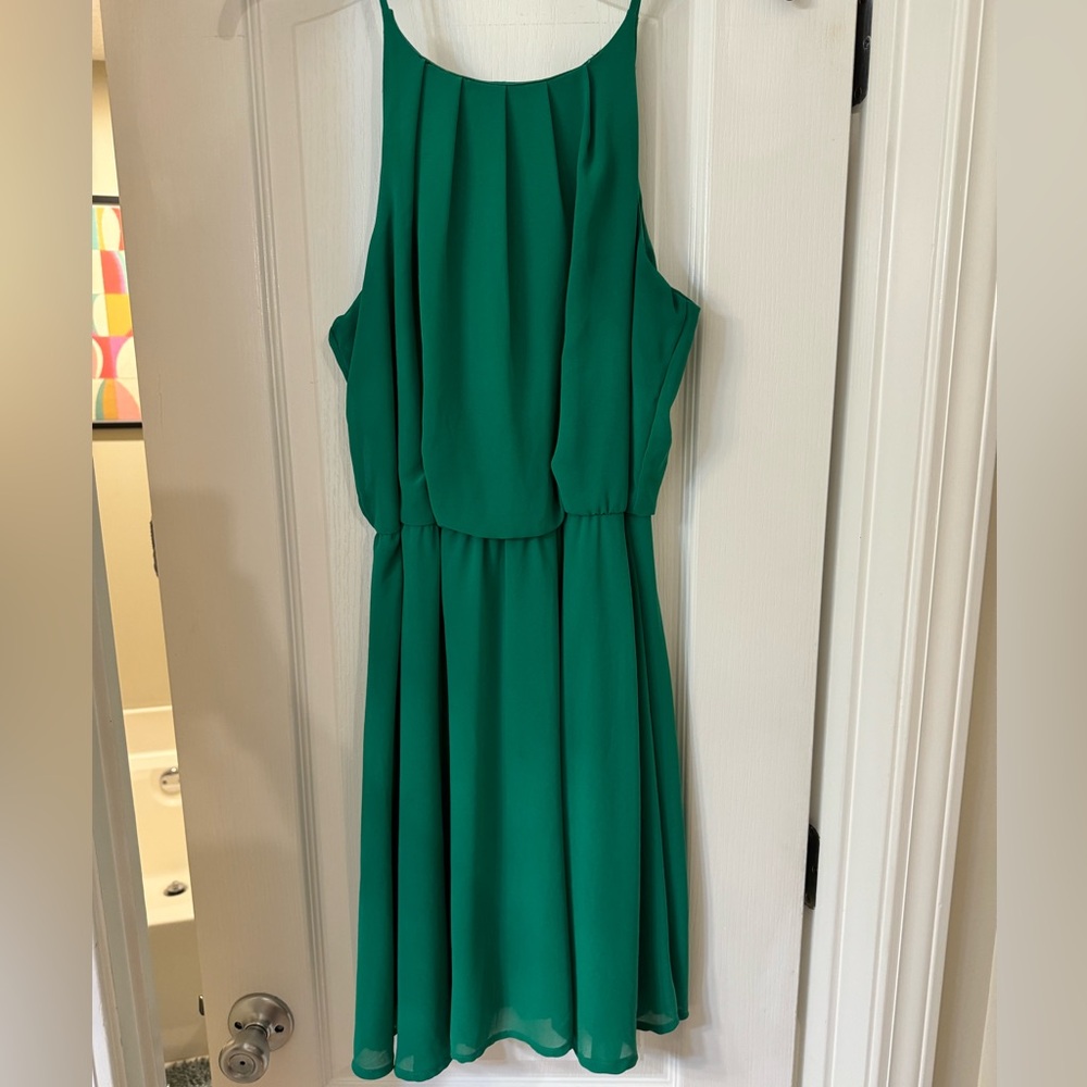 Kelly Green Chiffon Dress
